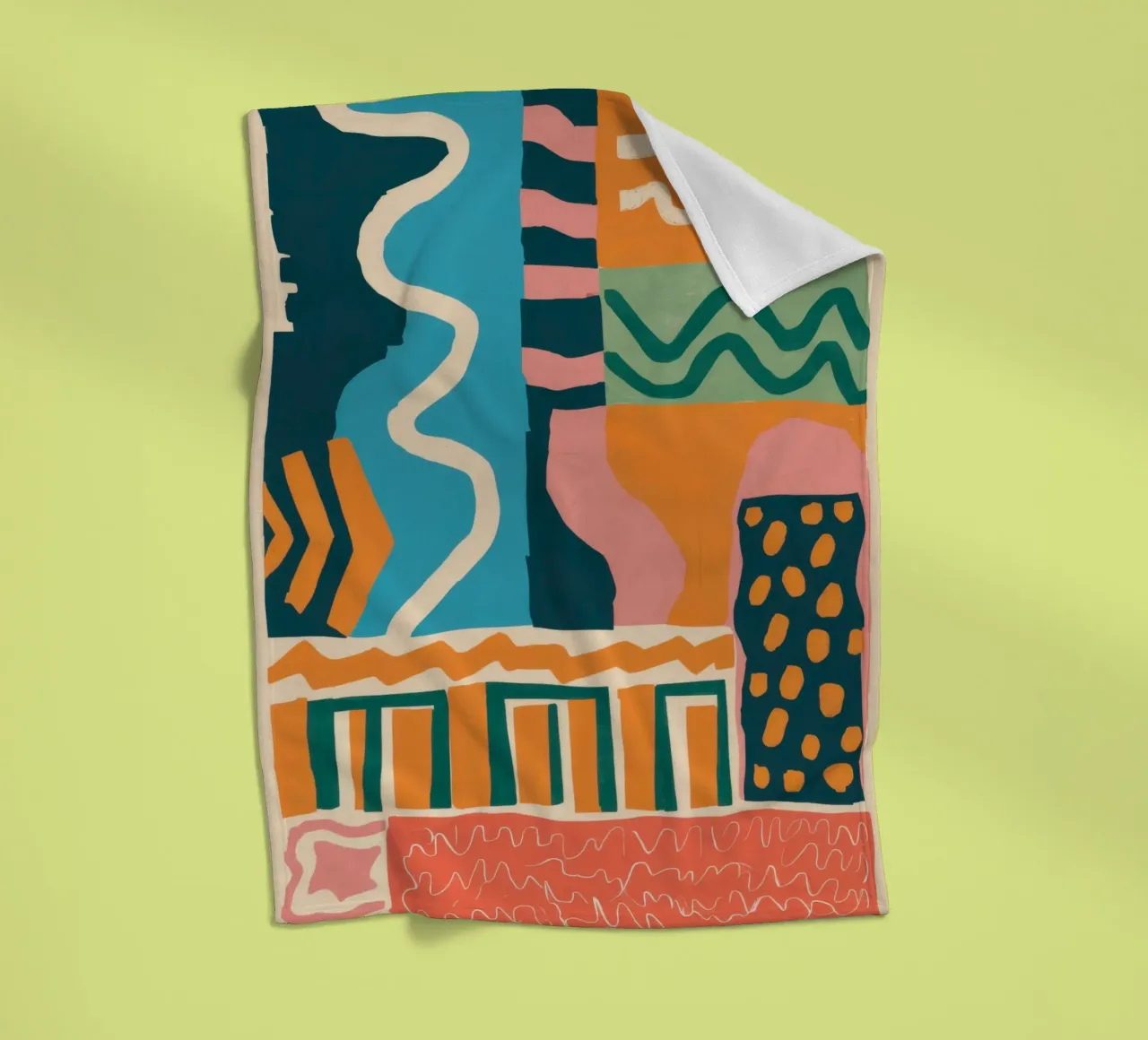 Rhythmic Shape Cascade Fleecedecke von Monuments Fire