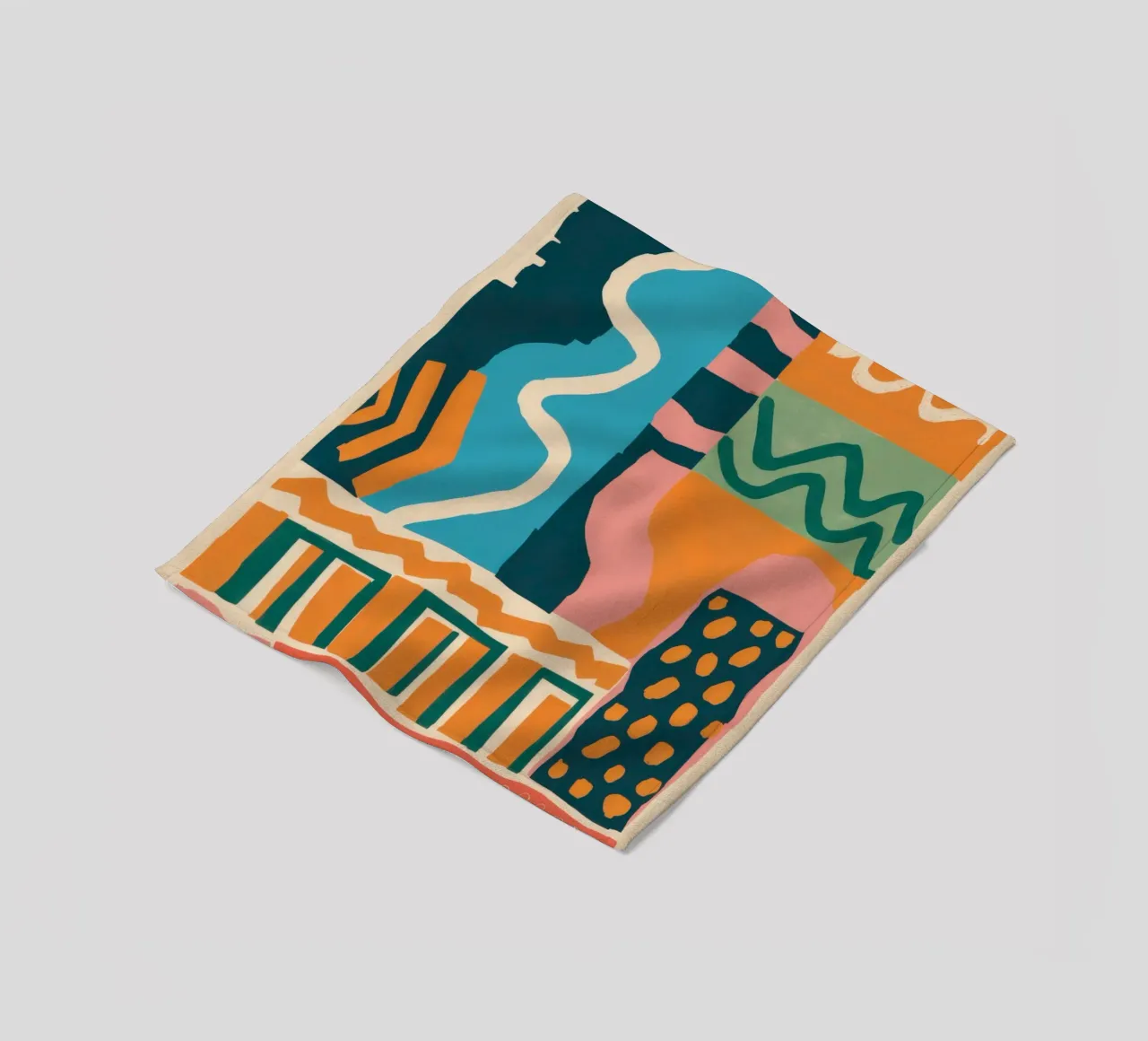 Rhythmic Shape Cascade Fleecedecke von Monuments Fire