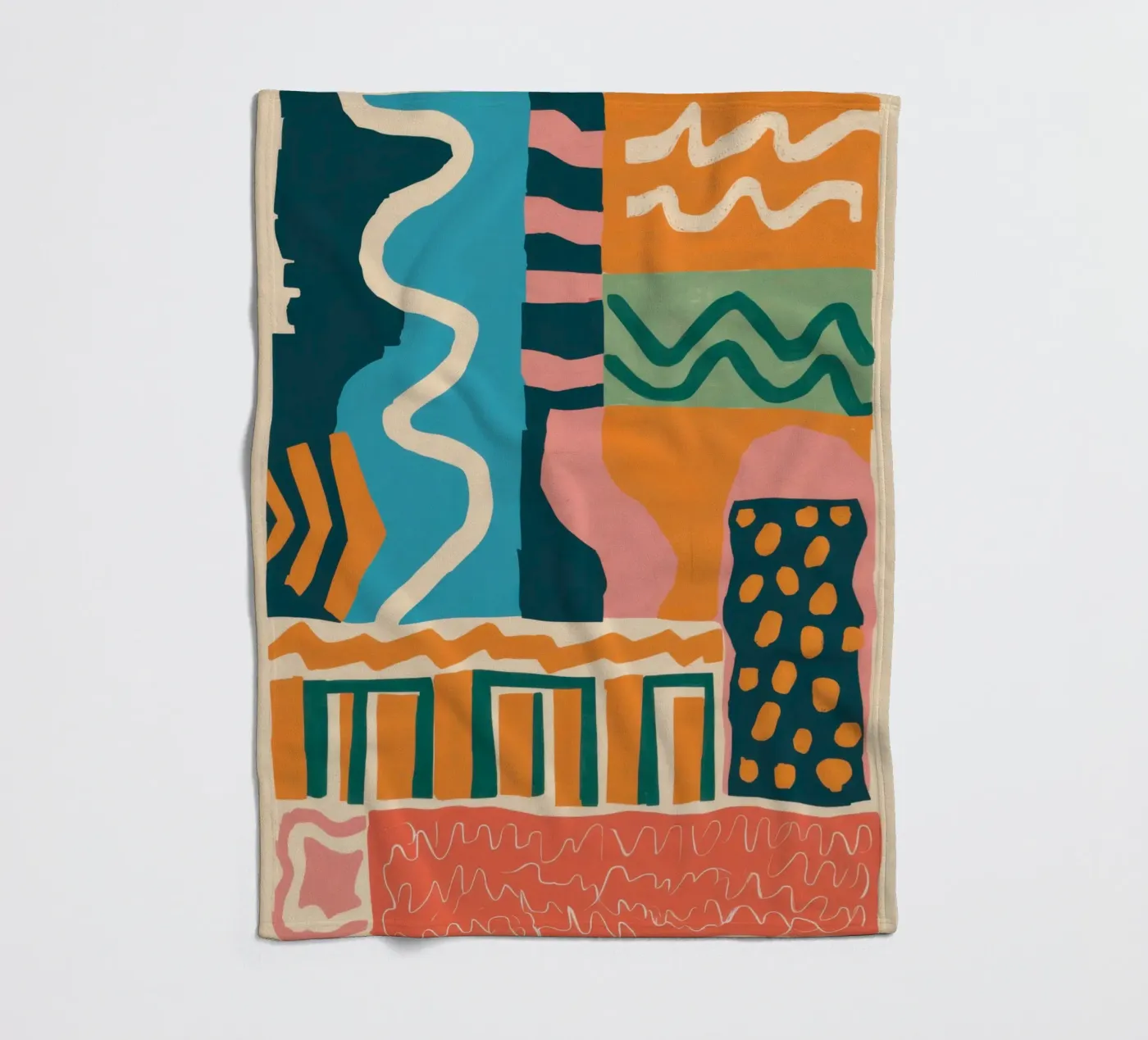 Ritmische vorm cascade fleecedeken van Monuments Fire