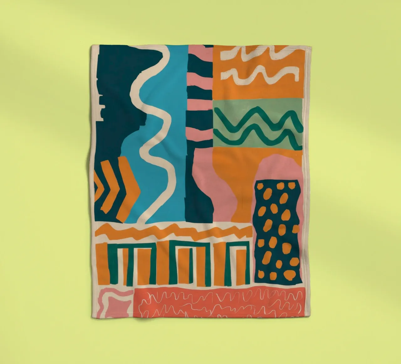 Rhythmic Shape Cascade Fleecedecke von Monuments Fire