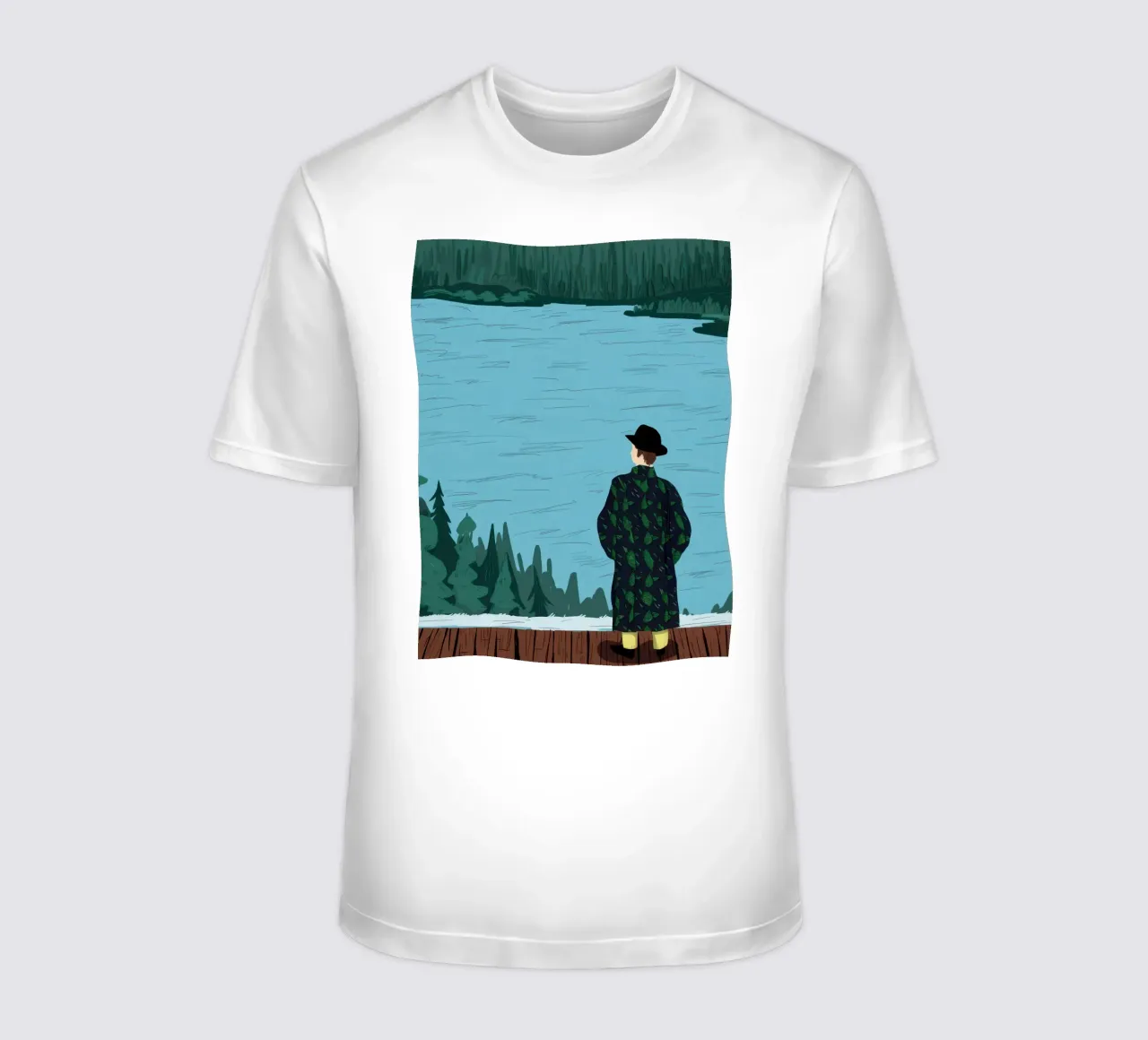 Sguardo di serenità sul lago t-shirt da Giant Foxs