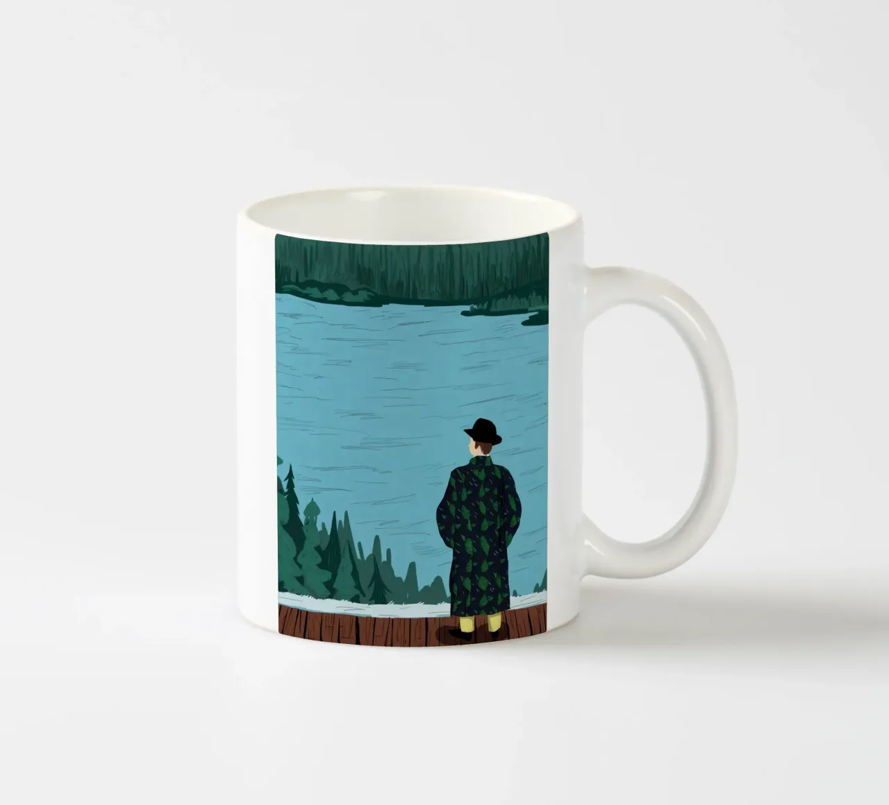 Sguardo di serenità sul lago tazza in ceramica da Giant Foxs