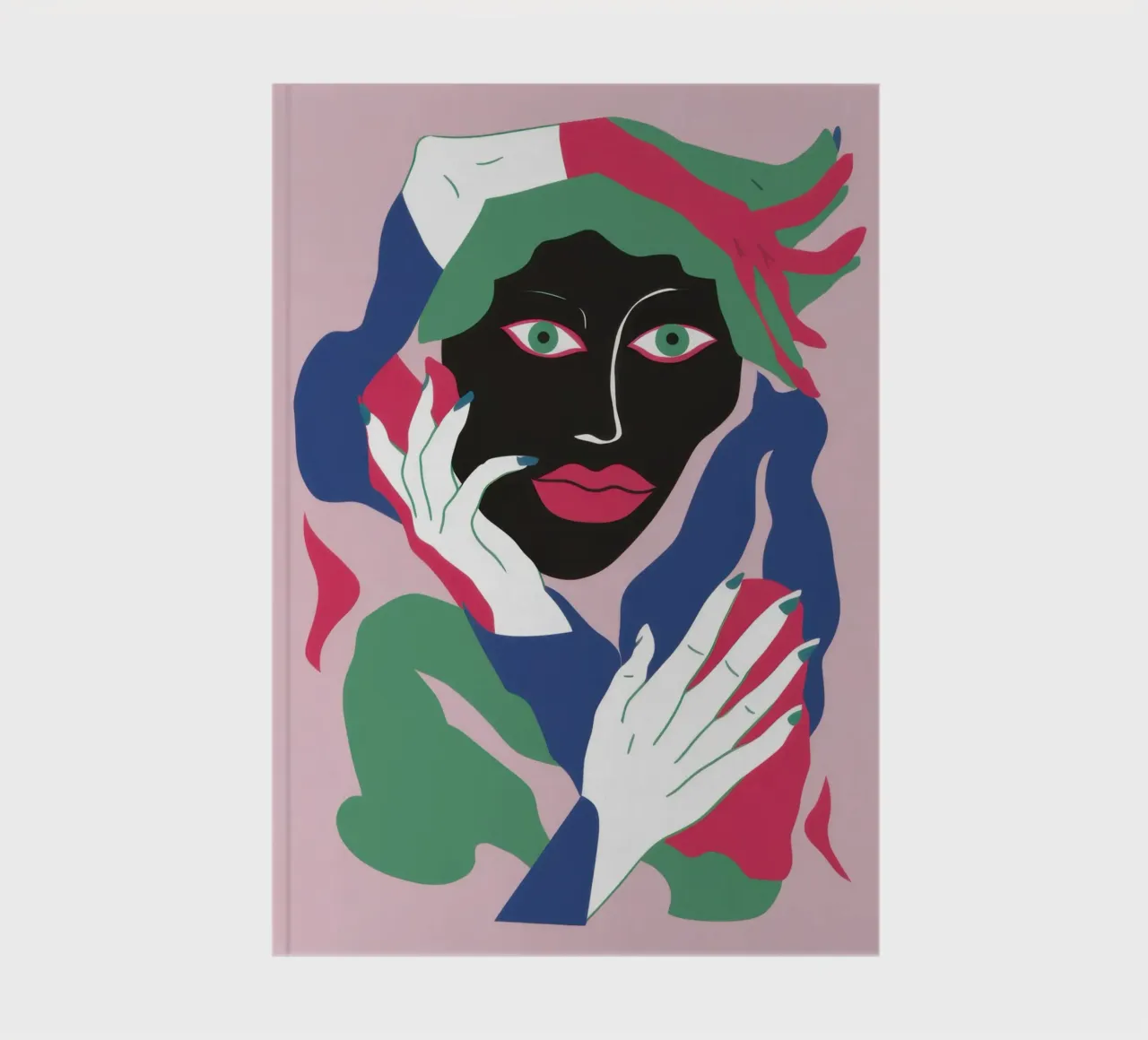 Verdant Visage Waves notebook by Reds Jays