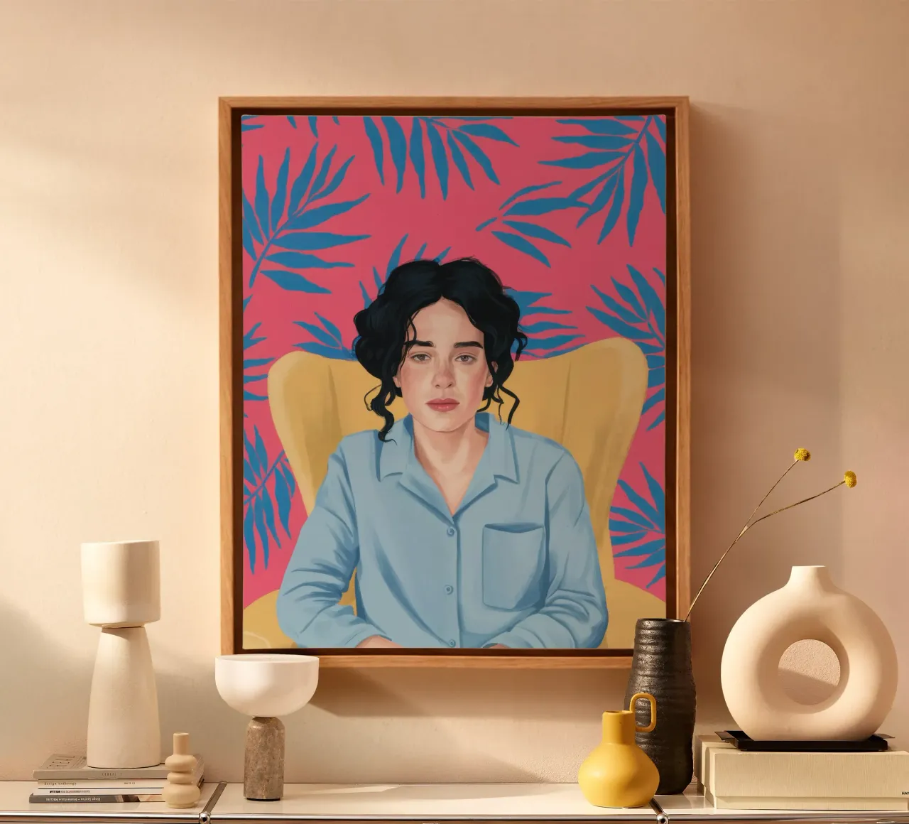 Cerulean zomerse blik canvas met Baklijst van Monuments Fire