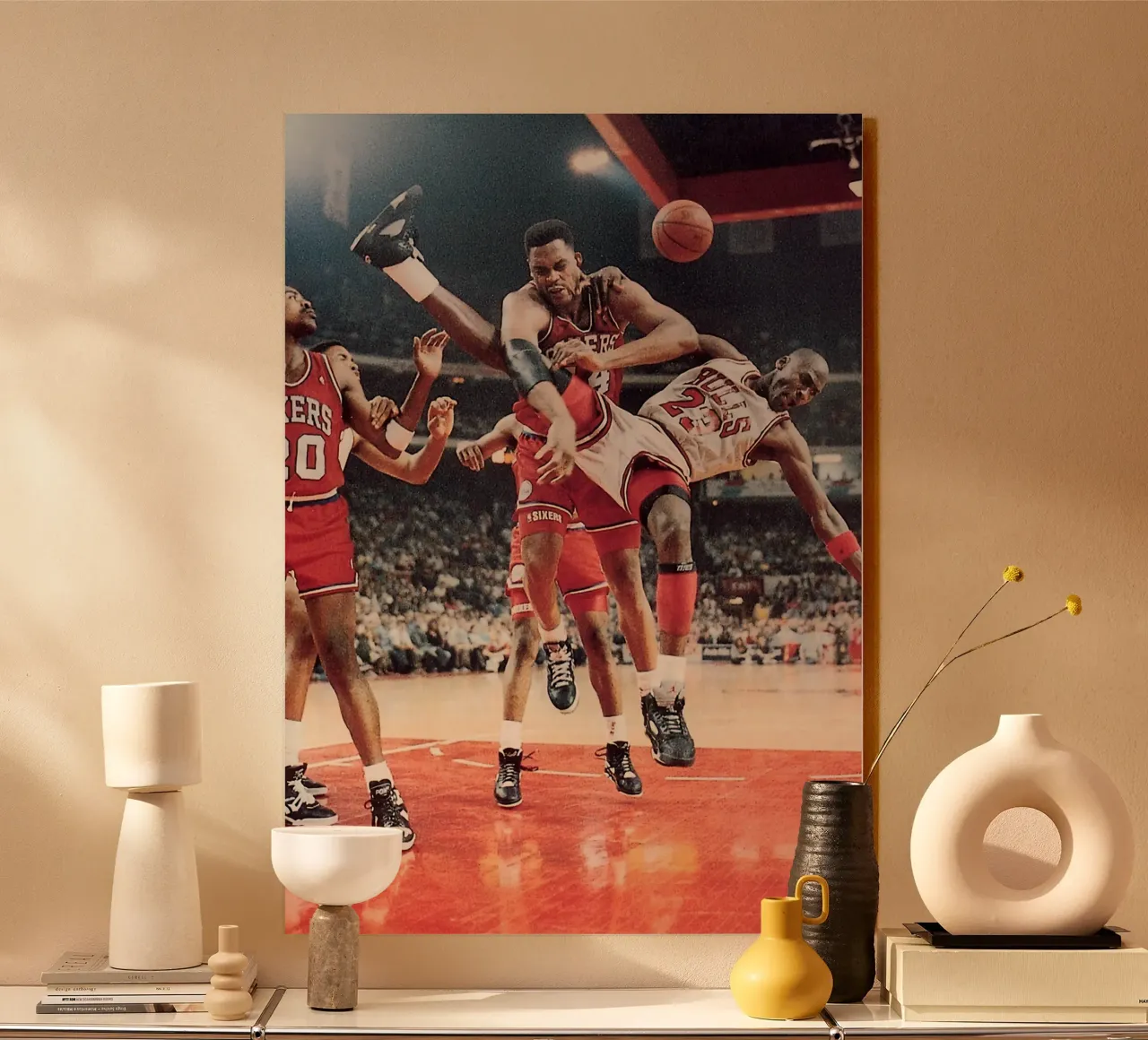 Jordan in azione plexiglass da FAKE ARTWORK STORE