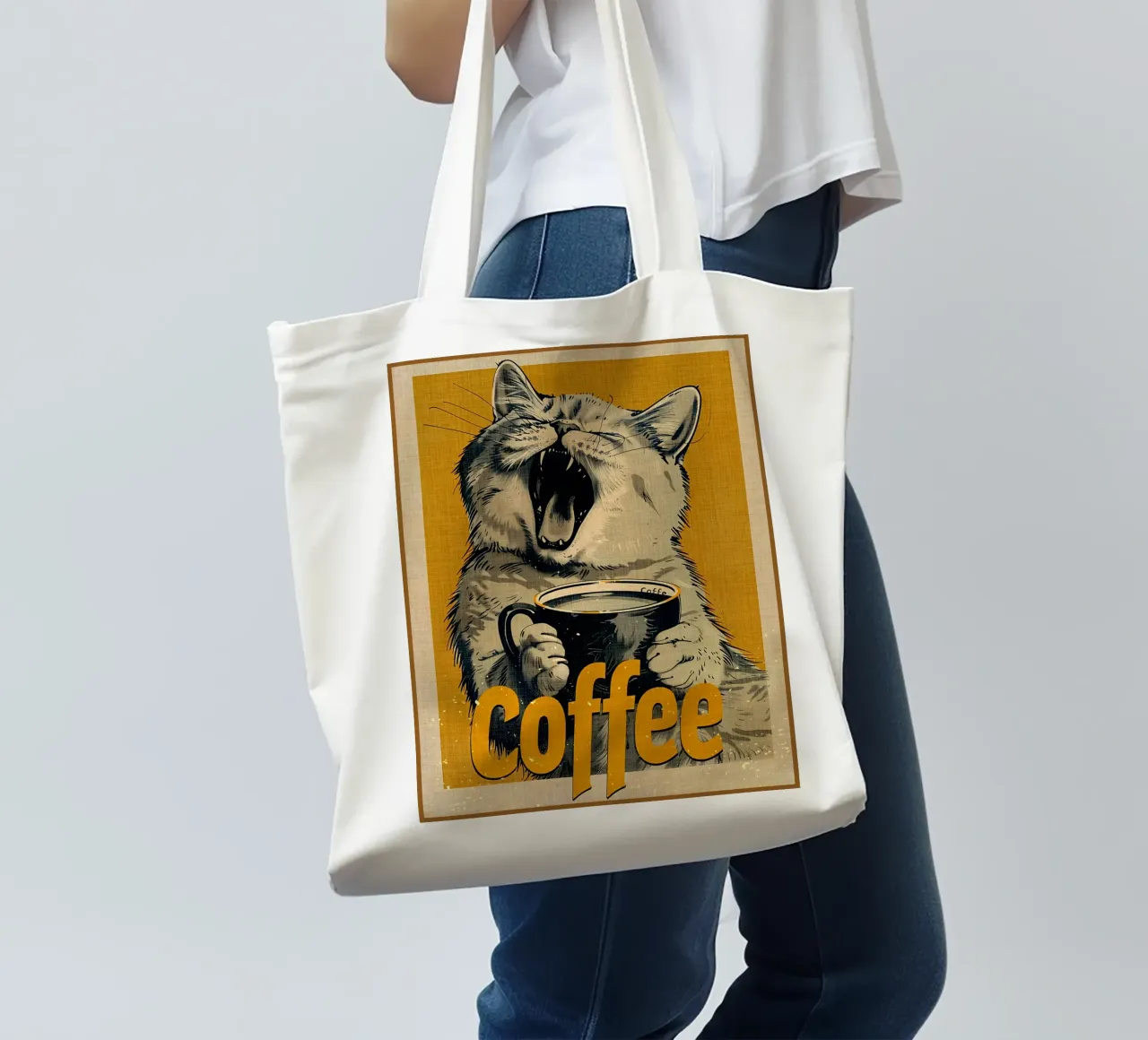 Tazza di caffè borsa in juta da AnimalFunny