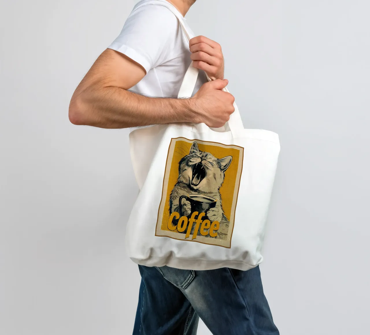 Tazza di caffè borsa in juta da AnimalFunny