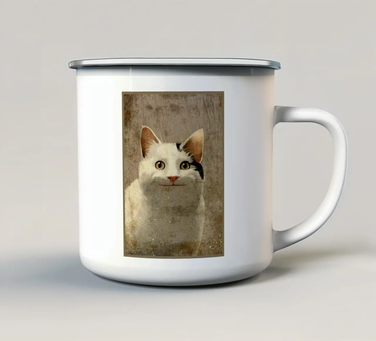 Meme del gatto educato tazza in smalto da AnimalFunny
