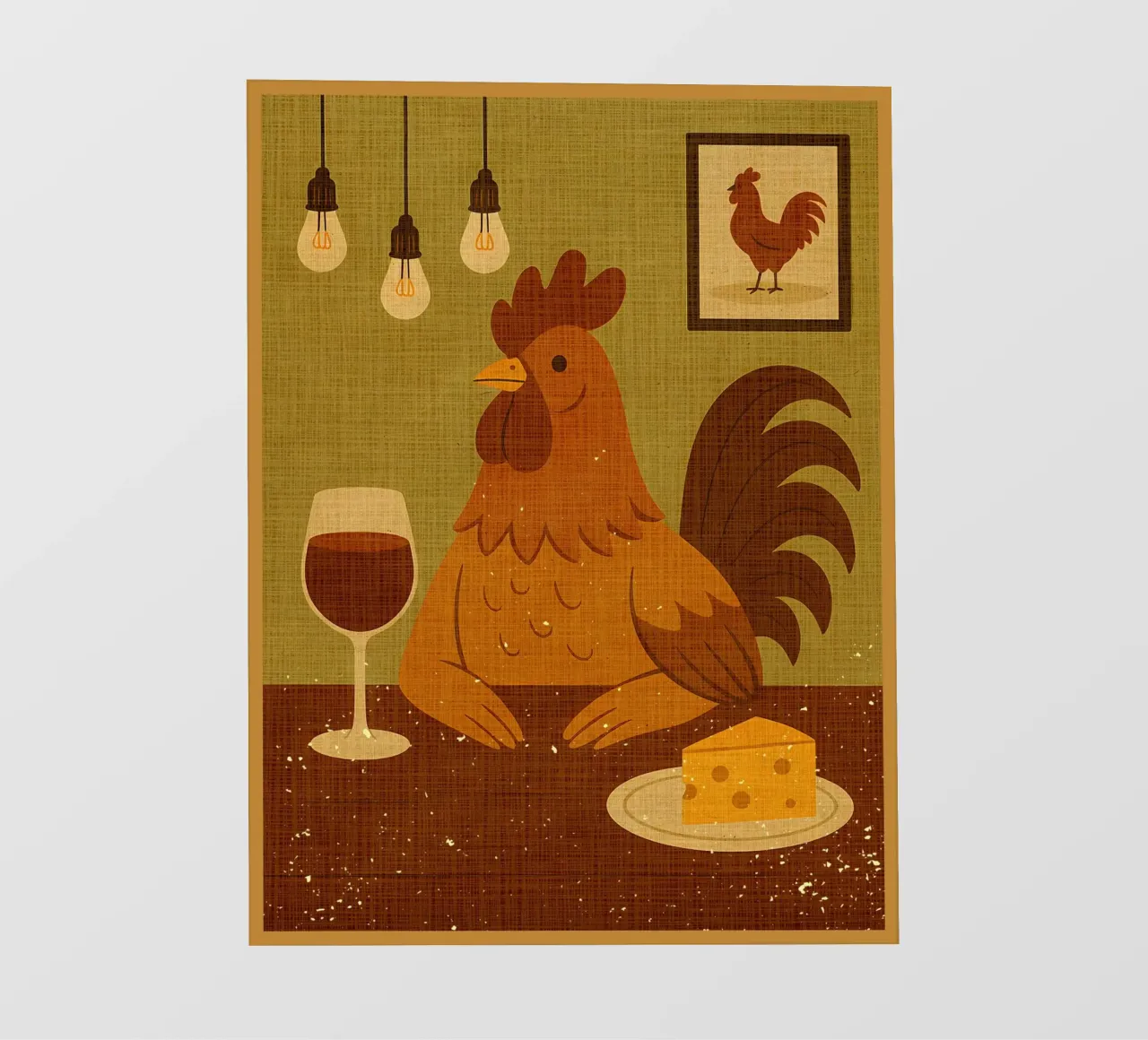 Gallo con un bicchiere di vino pellicola backlit da AnimalFunny