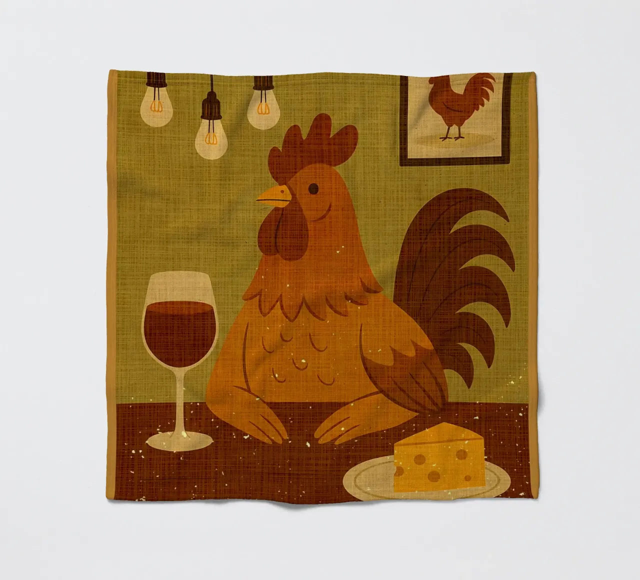 Gallo con un bicchiere di vino coperta in pile da AnimalFunny