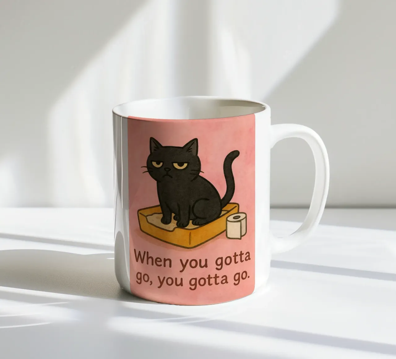 gatto divertente devi andare tazza in ceramica da Mirage