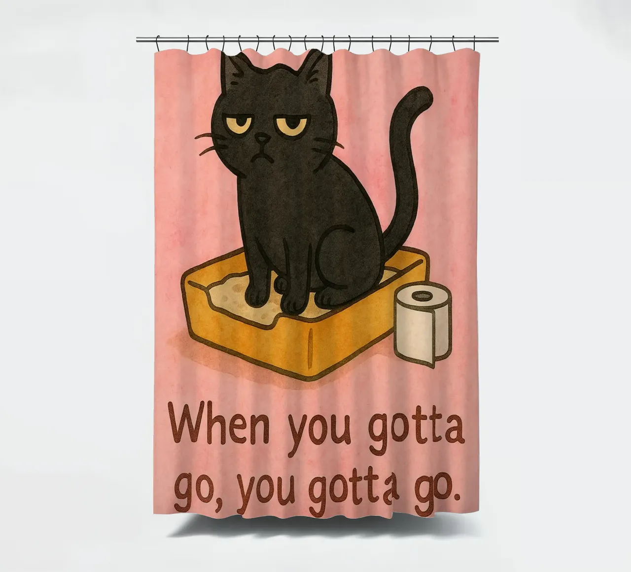 gatto divertente devi andare tenda da doccia da Mirage