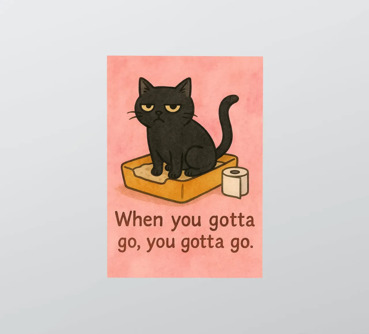 le chat drôle tu dois partir autocollant de Mirage