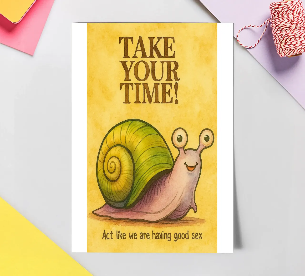Take your time funny snail sticker sheet by Mirage