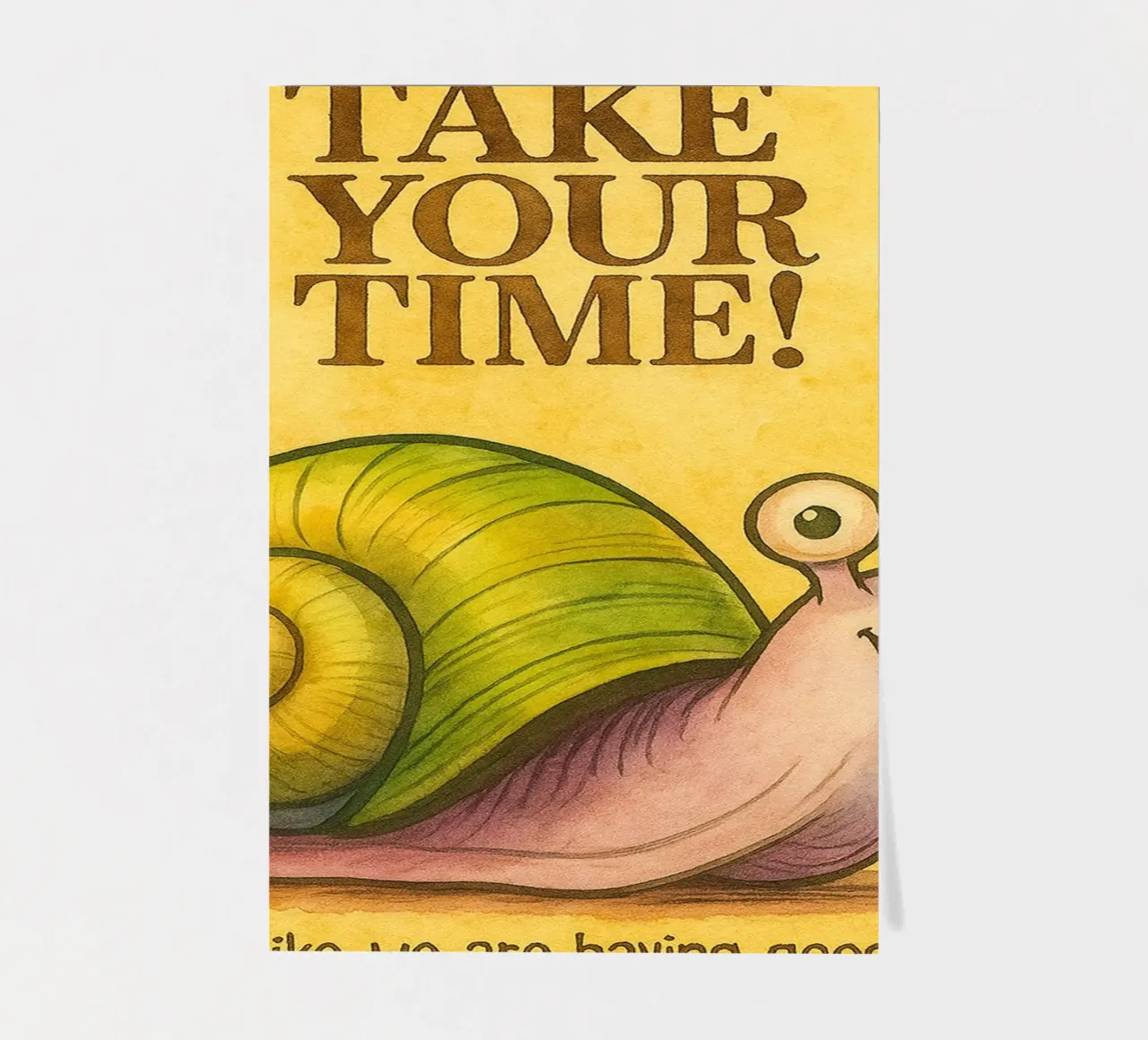 Take your time funny snail sticker sheet by Mirage