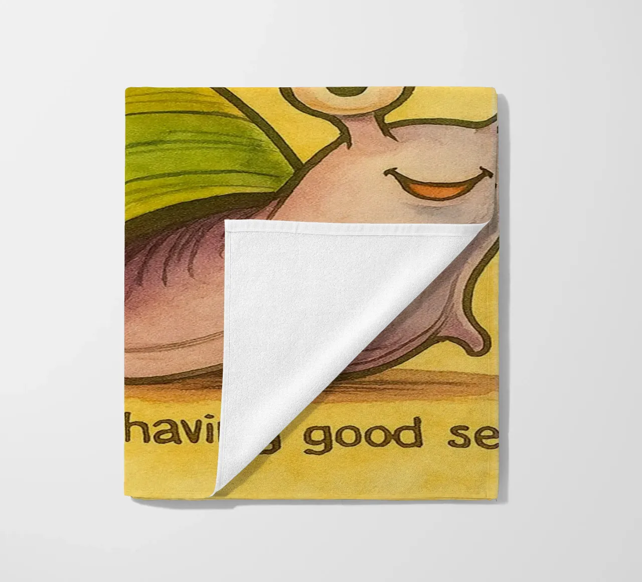 Take your time funny snail beach towel by Mirage