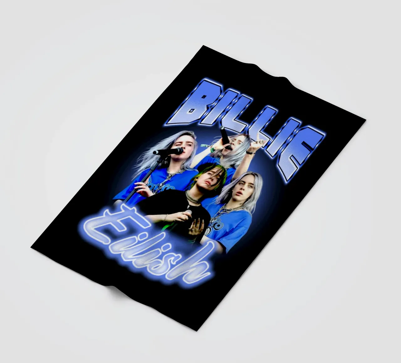 Bootleg vintage di Billie Eilish coperta in pile da https://www.juniqe.com/uk/shop/Henndraws
