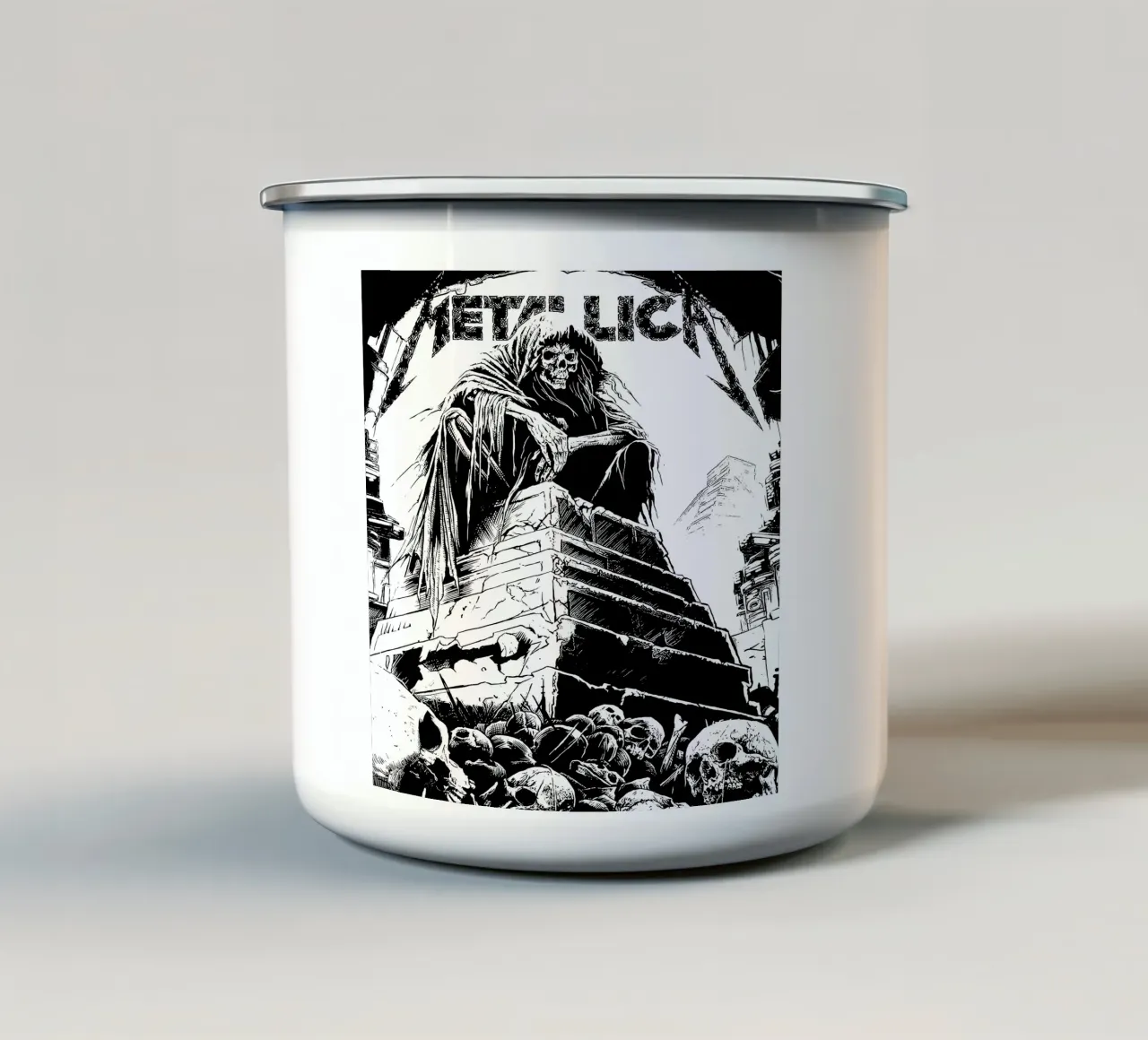 Metallichead 1 tazza in smalto da music soul