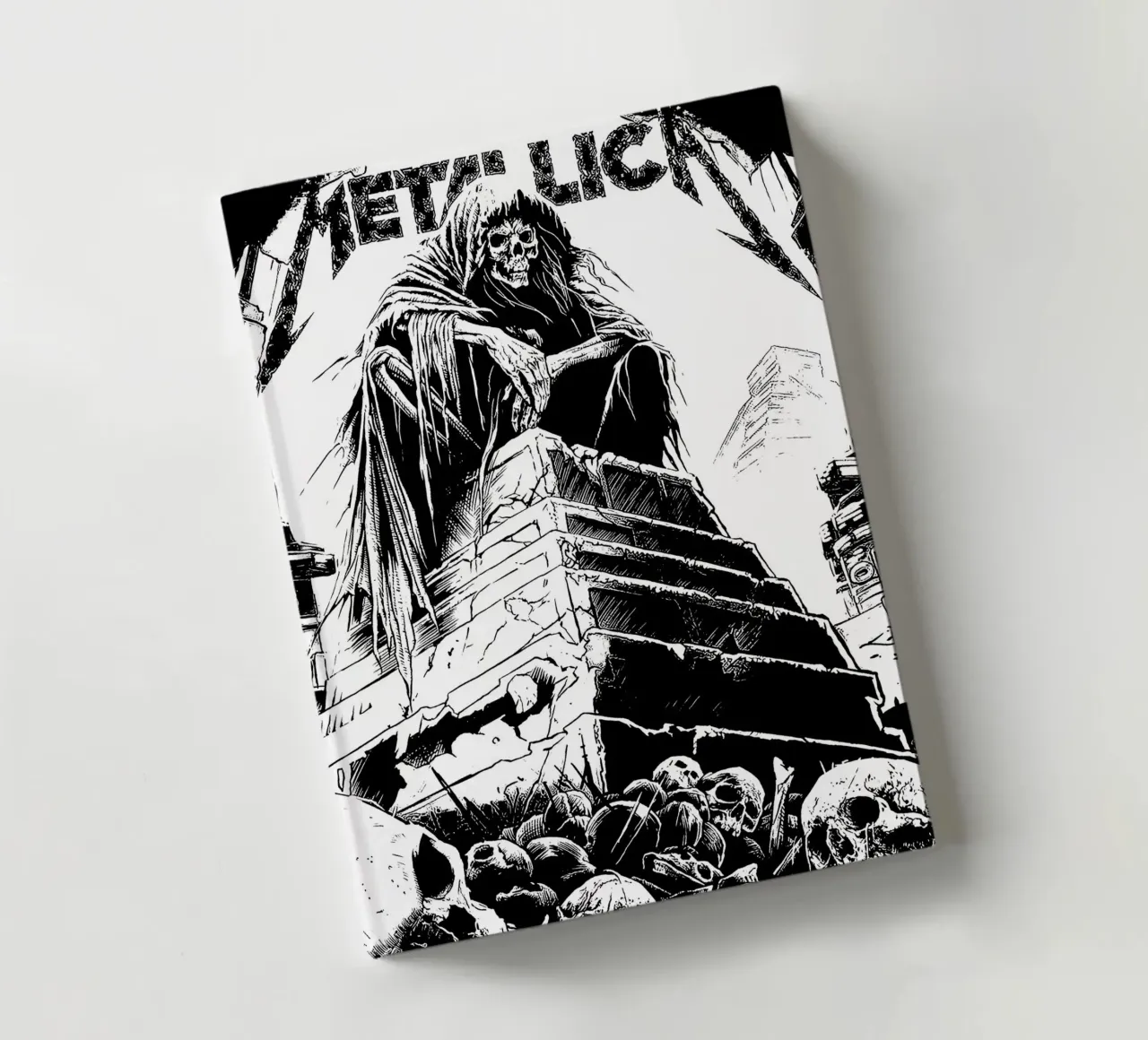 Metallichead 1 notebook by music soul