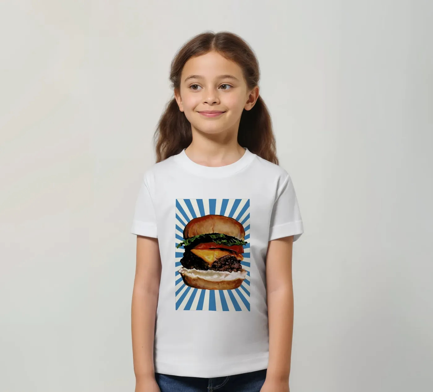 Cheeseburger kinder t-shirt van Kelly Gilleran