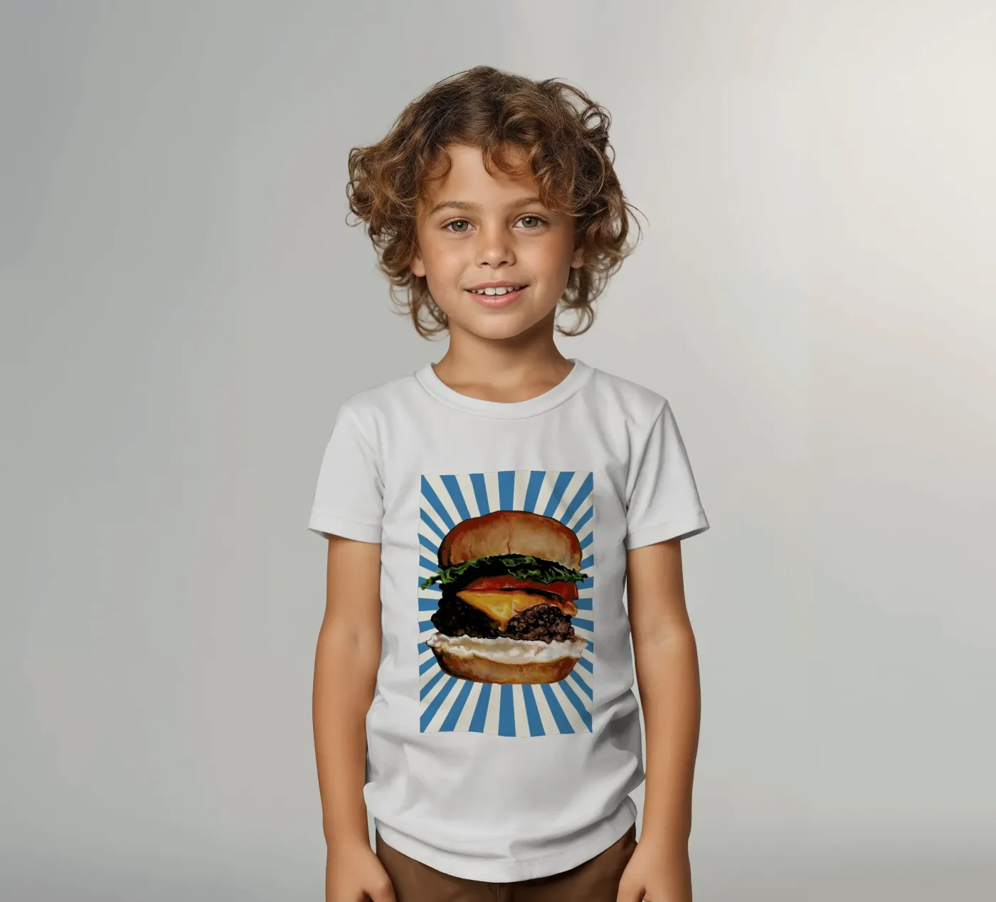 Cheeseburger kinder t-shirt van Kelly Gilleran