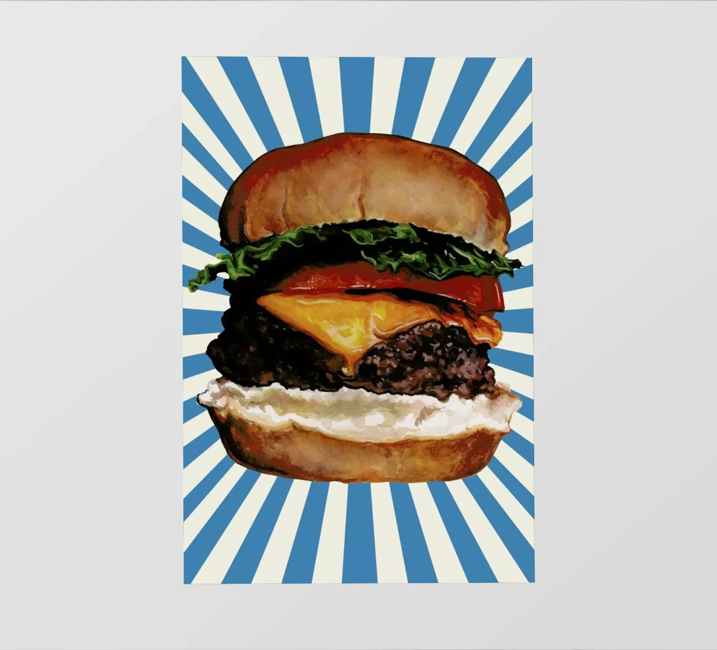 Cheeseburger telo in pvc da Kelly Gilleran