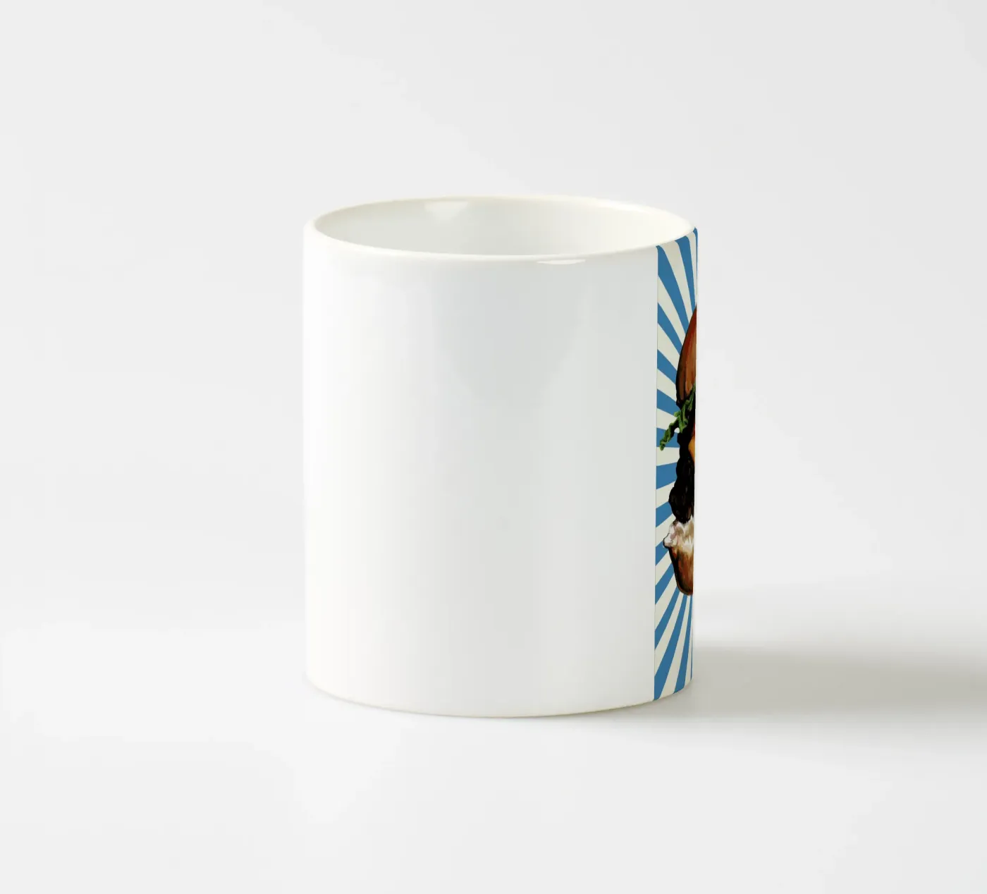 Cheeseburger ceramic mug by Kelly Gilleran
