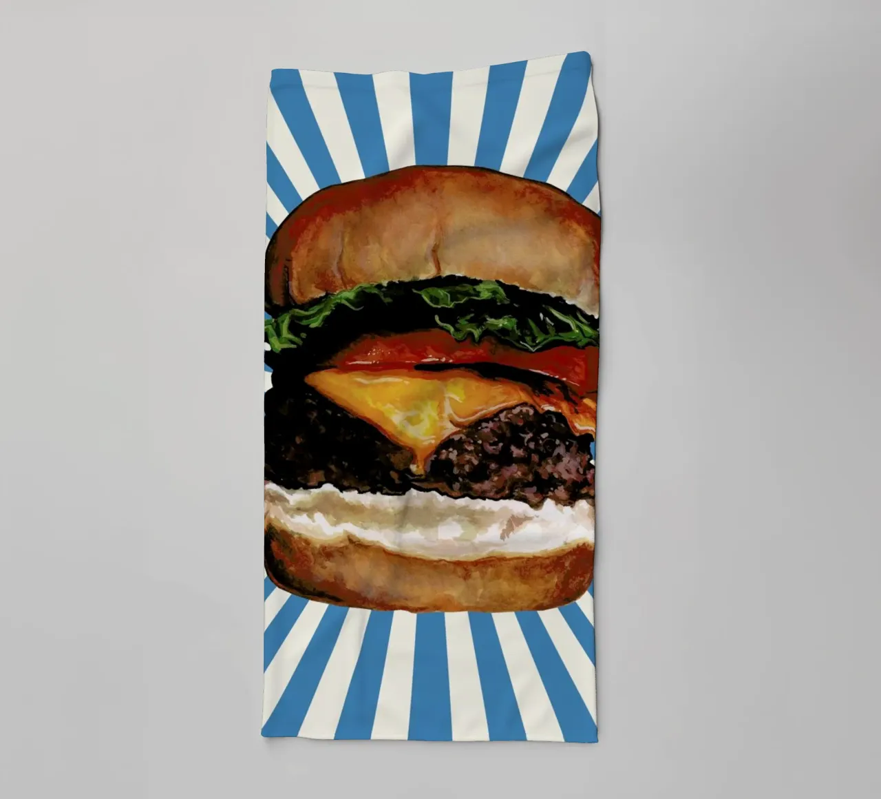 Cheeseburger towel by Kelly Gilleran