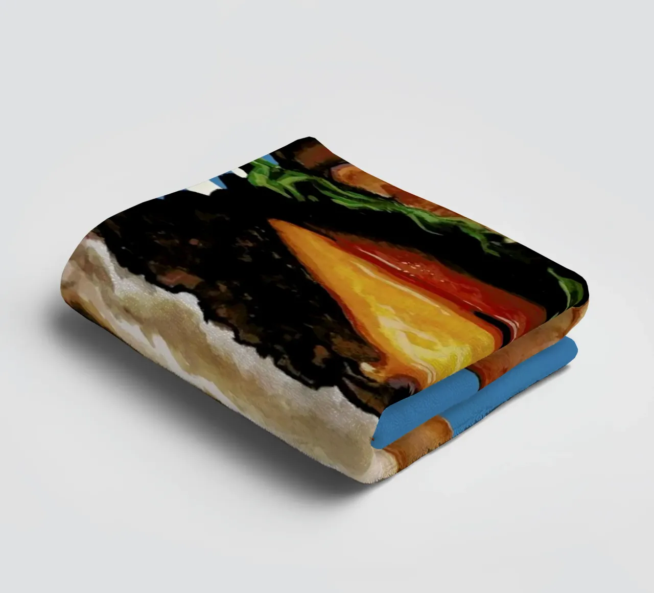 Cheeseburger towel by Kelly Gilleran