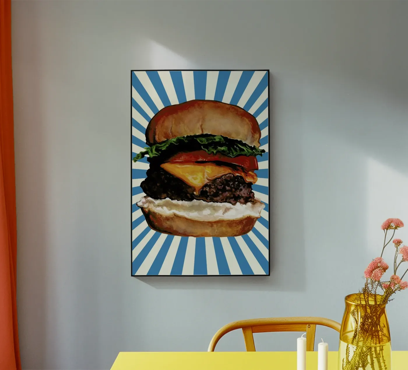 Cheeseburger plexiglass da Kelly Gilleran
