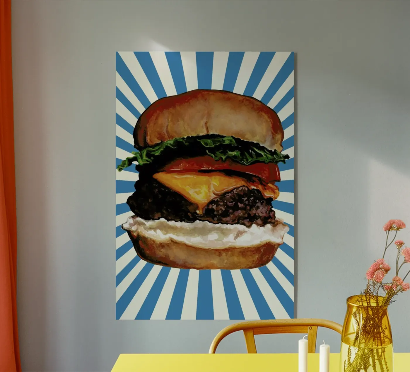 Cheeseburger plexiglass da Kelly Gilleran