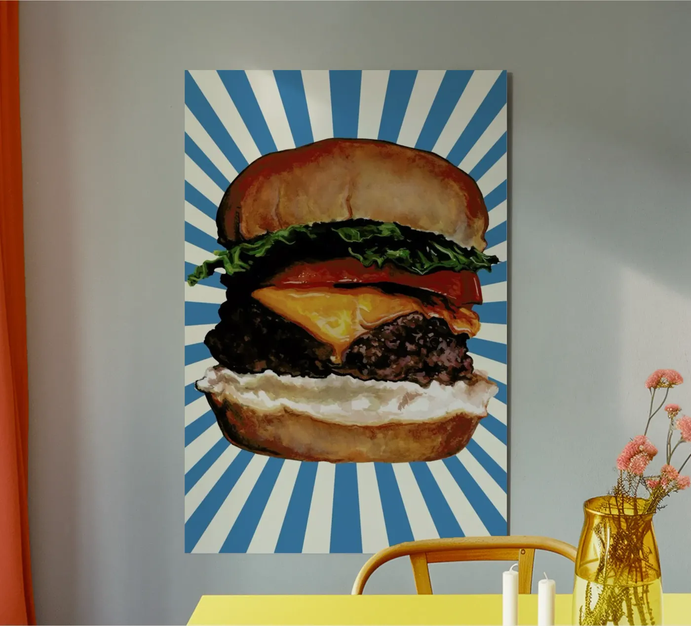 Cheeseburger alluminio dibond da Kelly Gilleran