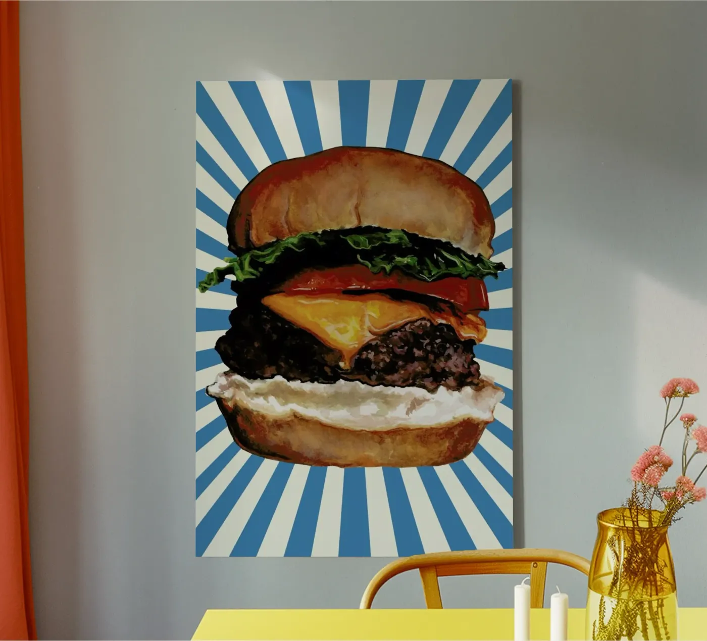 Cheeseburger tela da Kelly Gilleran