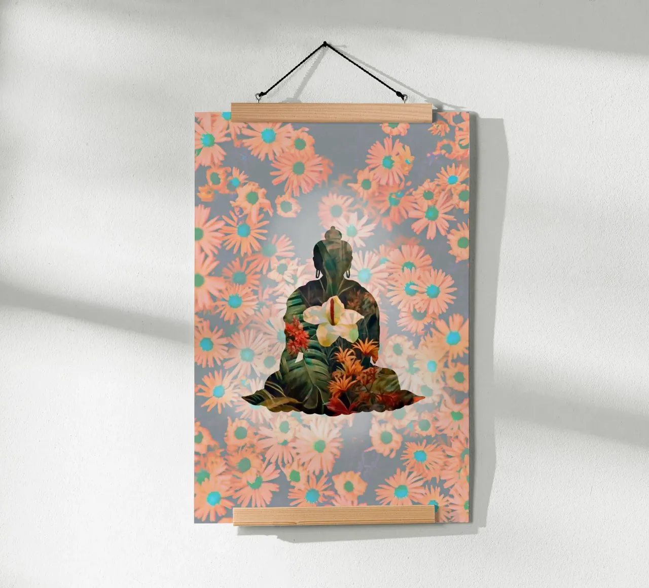 Buddha fiorito - Amore e pace carta hahnemühle da Happy 😃 Art 🎨 by Christine Schnoell