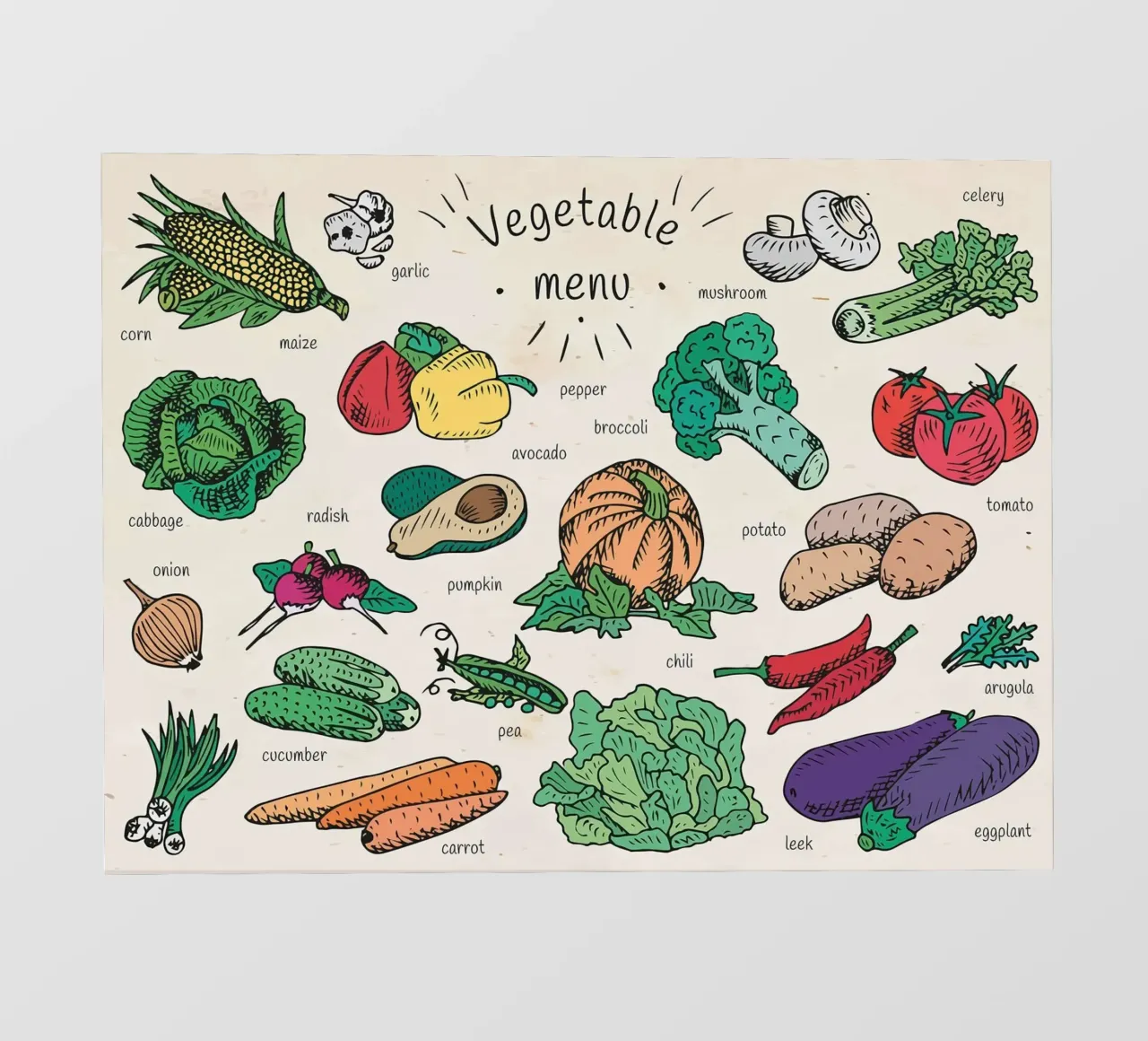 Piccolo menu di verdure pellicola backlit da muench benjamin