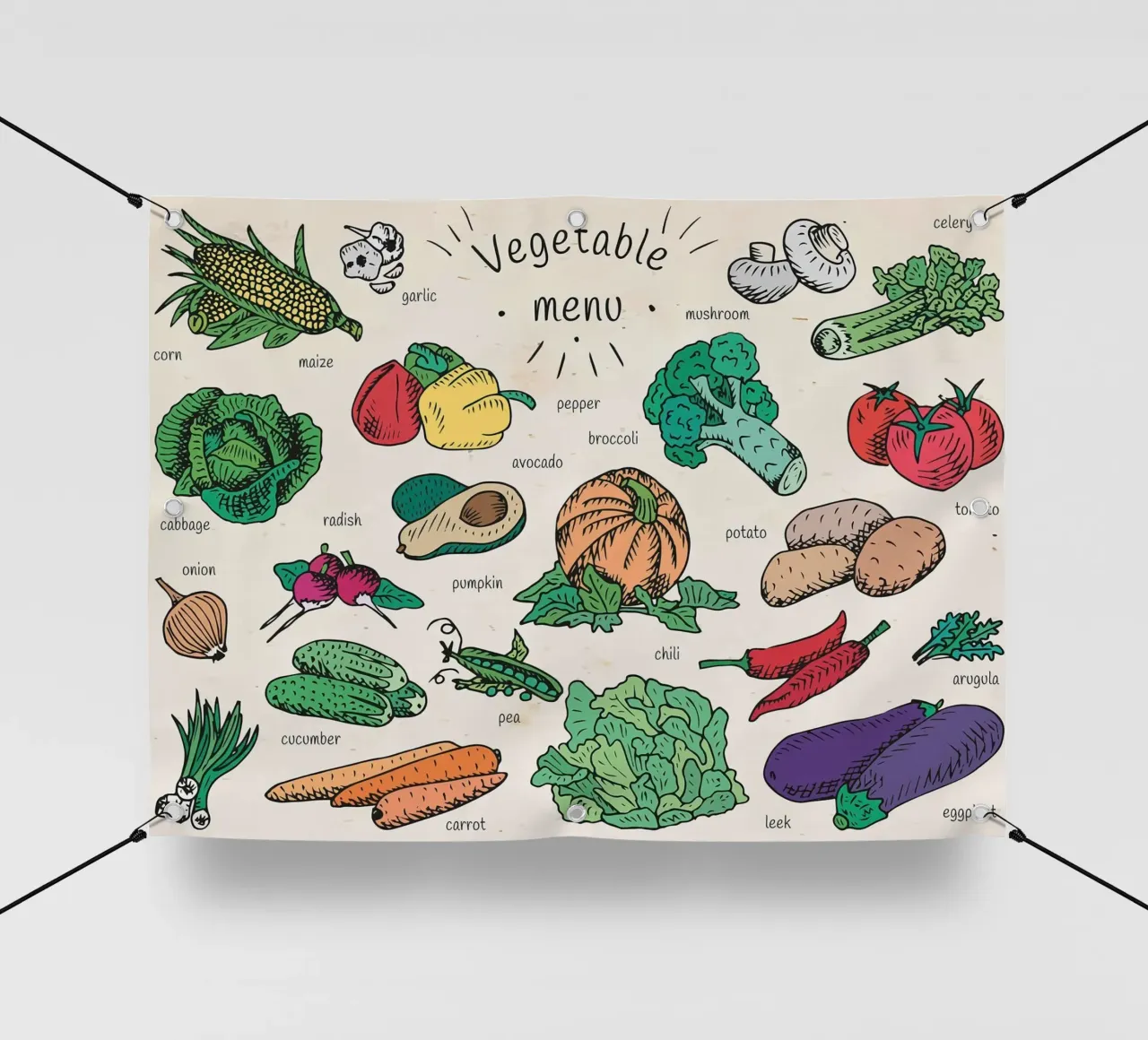 Piccolo menu di verdure telo in pvc da muench benjamin