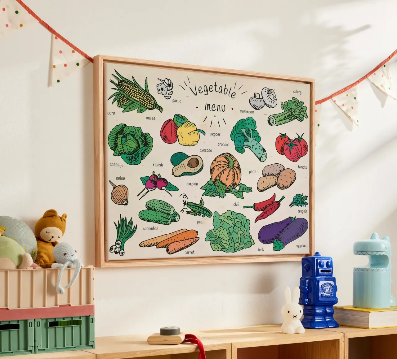 Piccolo menu di verdure plexiglass da muench benjamin