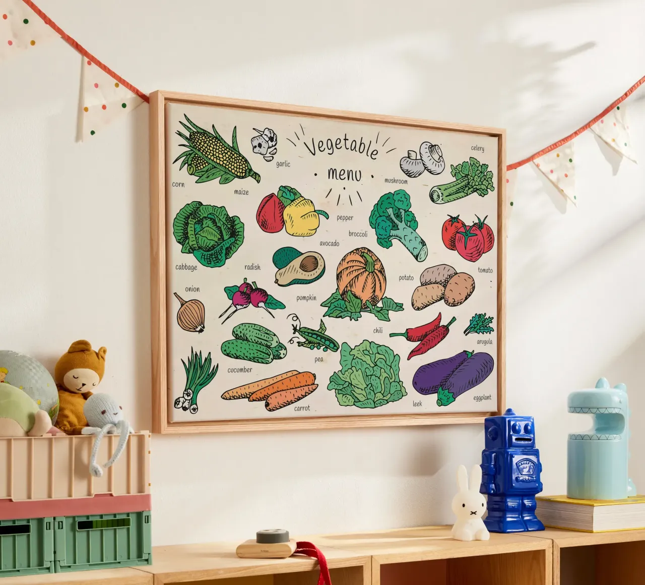 Piccolo menu di verdure tela con Cornice a cassetta da muench benjamin