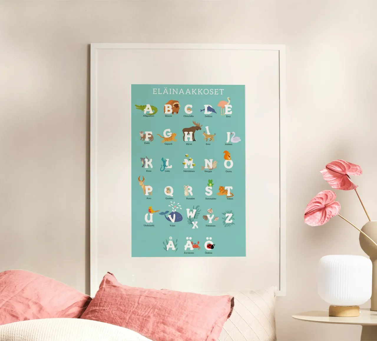 Dierenalfabet (Fins) poster van muench benjamin