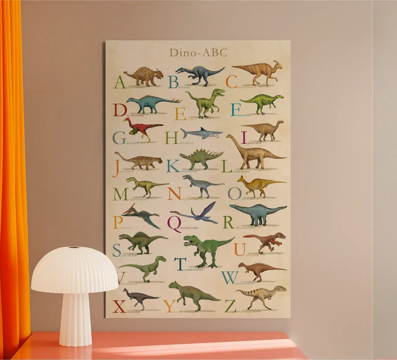 ABC dei dinosauri alluminio dibond da muench benjamin