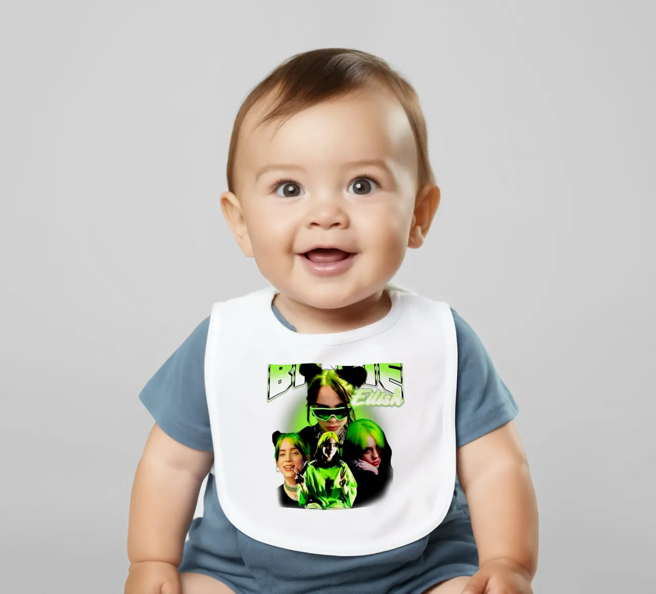 Vintage Bootleg V2 Billie Eilish bavaglino da https://www.juniqe.com/uk/shop/Henndraws