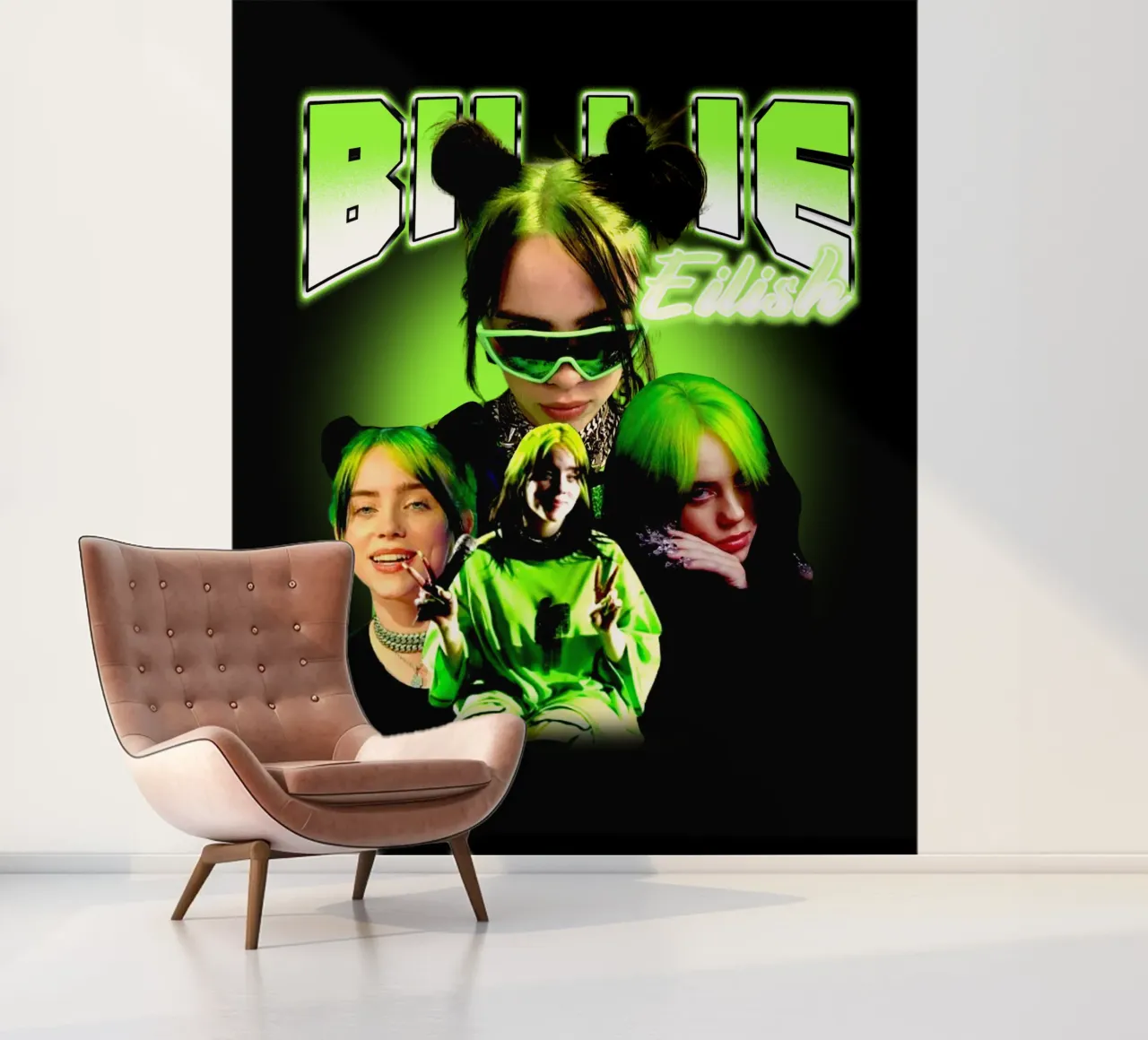 Vintage Bootleg V2 Billie Eilish papel para pared de https://www.juniqe.com/uk/shop/Henndraws
