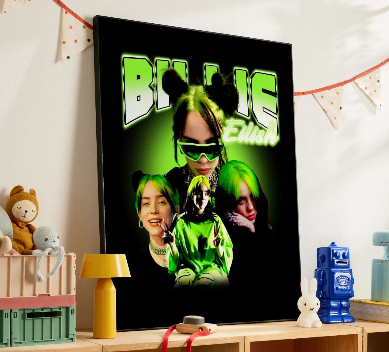 Vintage Bootleg V2 Billie Eilish alluminio dibond da https://www.juniqe.com/uk/shop/Henndraws
