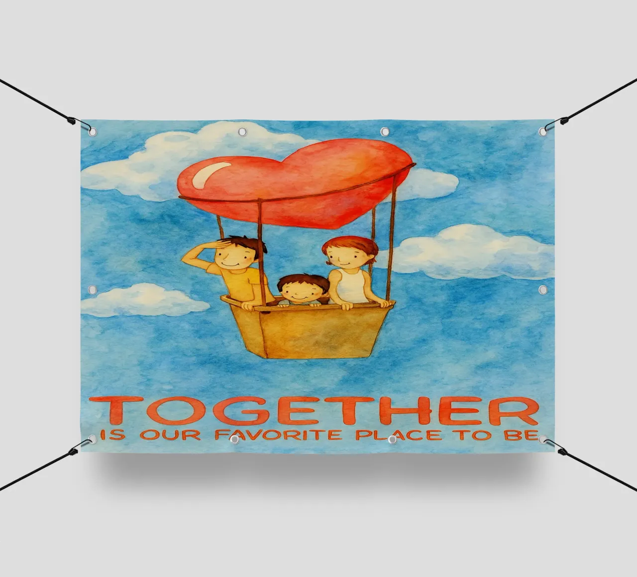 Insieme amore di famiglia telo in pvc da Mirage