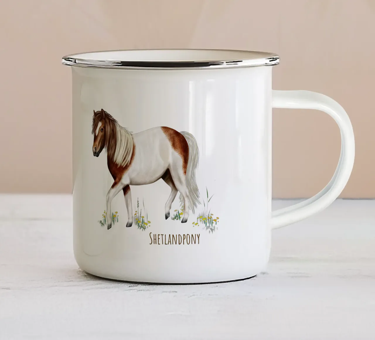 Shetlandpony tazza in smalto da Moonlit Illustrations