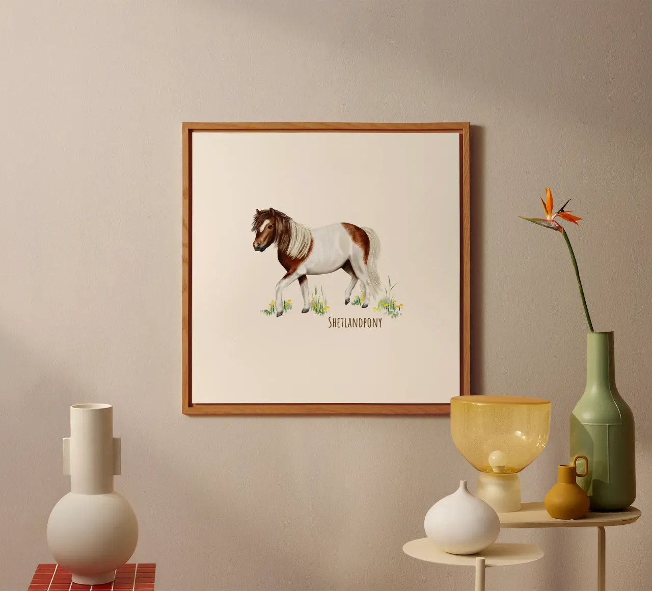 Shetlandpony alu-dibond by Moonlit Illustrations