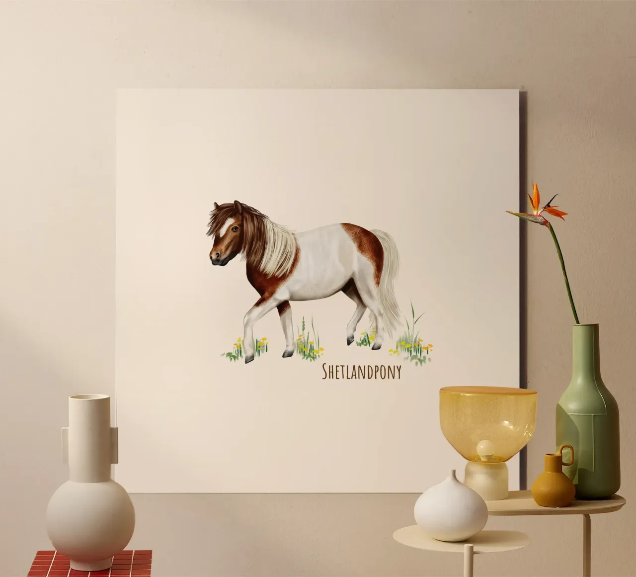 Shetlandpony alu-dibond by Moonlit Illustrations
