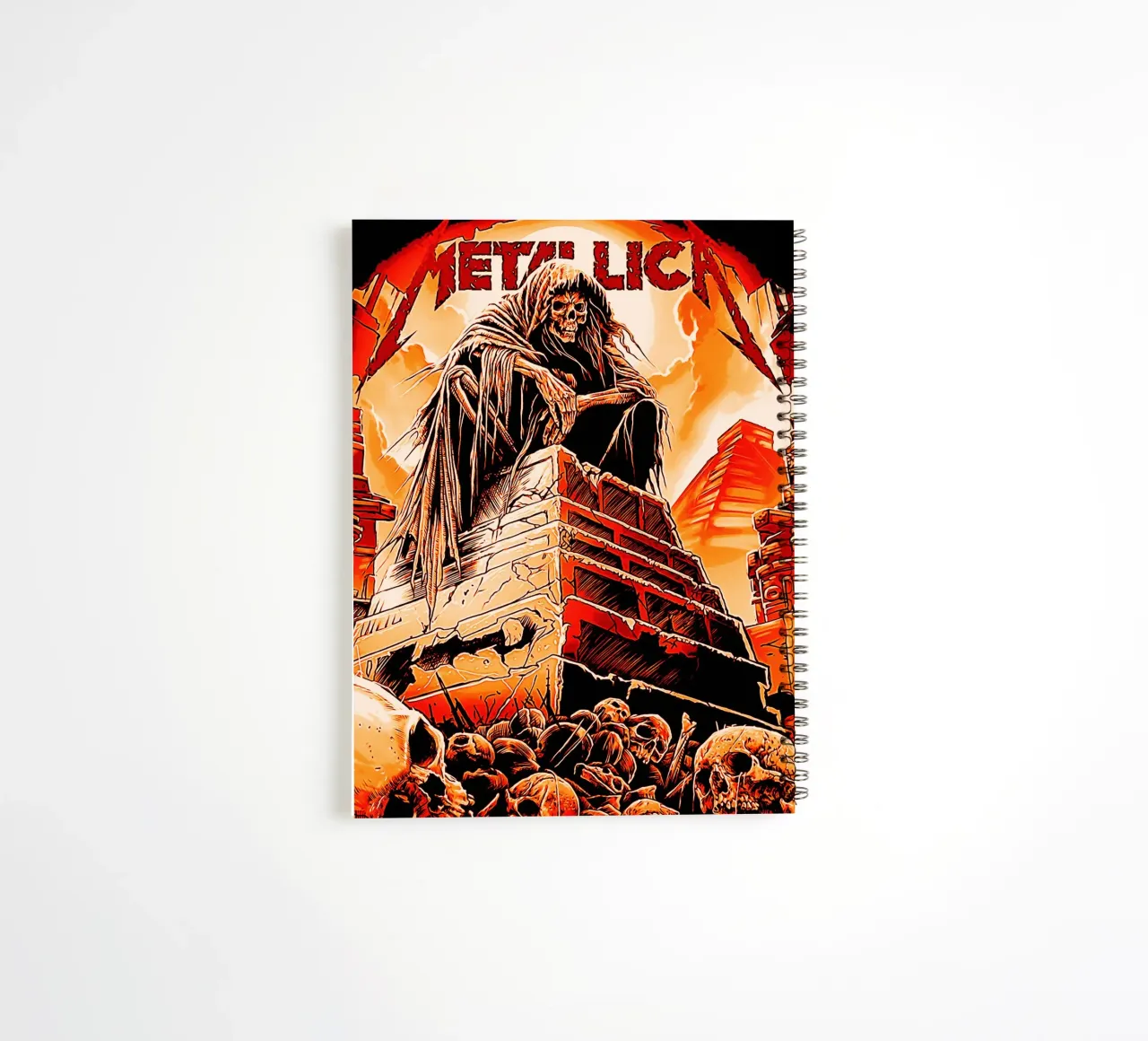 metallichead band rock 12 spiral notebook by music soul