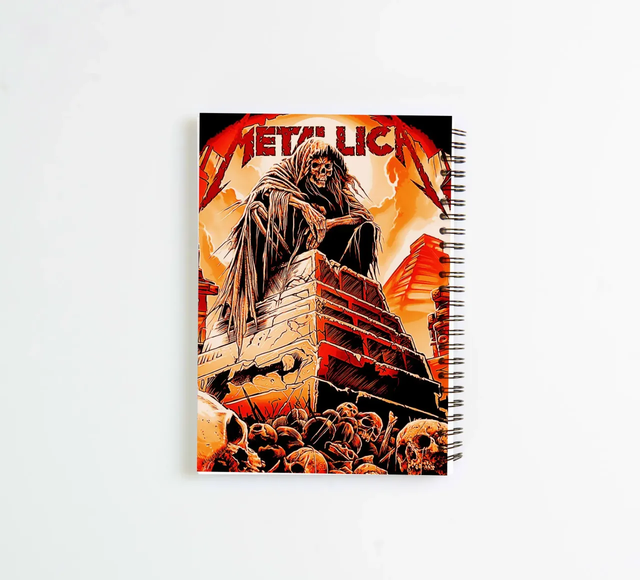 metallichead band rock 12 spiral notebook by music soul