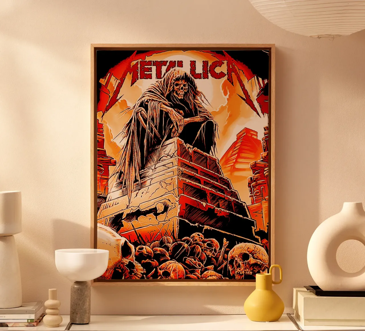 metallichead band rock 12 canvas by music soul